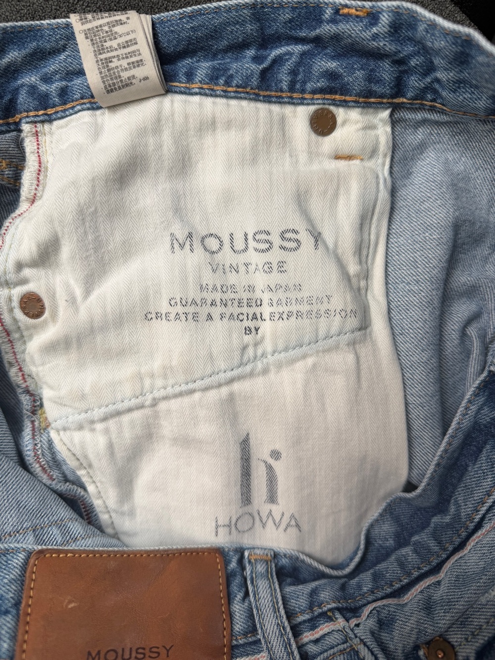 Moussy Vintage Loews Wide Leg Straight Jeans Size 32 Distressed - Picture 15 of 16